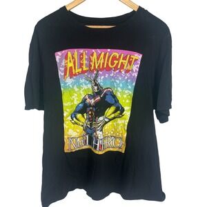 My Hero Academia All Might No 1 Hero Black T Shirt Mens X Large Anime Manga
